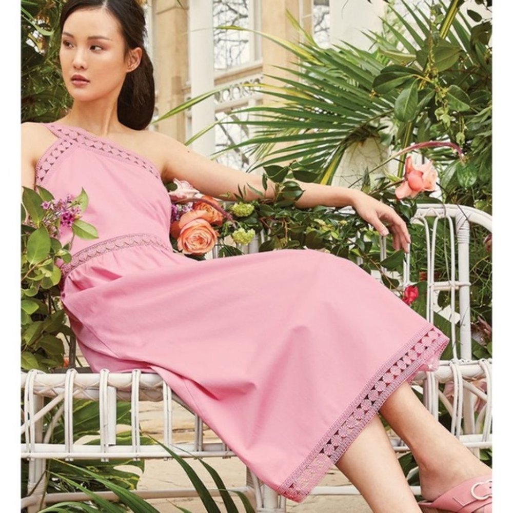 Ted Baker London Dusty Pink One Shoulder Midi 10